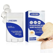 Hyaluronic Acid Moisturizing Sun Stick,SPF 50+ PA++++,Mineral Sunscreen Stick for Face,Beach Defense Sunscreen Stick,Trave...