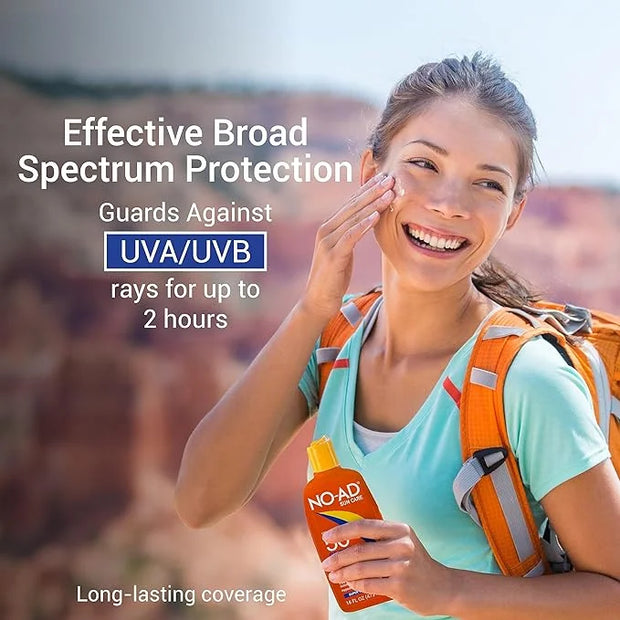 NO-AD SPF 50 SPORT Sunscreen Lotion | Hypoallergenic | Broad Spectrum UVA/UVB Protection | Water Resistant | Octinoxate & ...