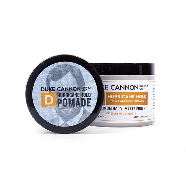 Duke Cannon News Anchor Hurricane Hold Pomade - 4.6oz - Maximum Hold, Matte Finish, Water-Based Pomade for Men with Citrus...