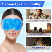 2 Pcs Cooling Eye Mask Sleeping Eyes Cooling Pads Cold Hot Gel Bead Mask Reusable Eye Ice Pack with Plush Backing Silky Ge...