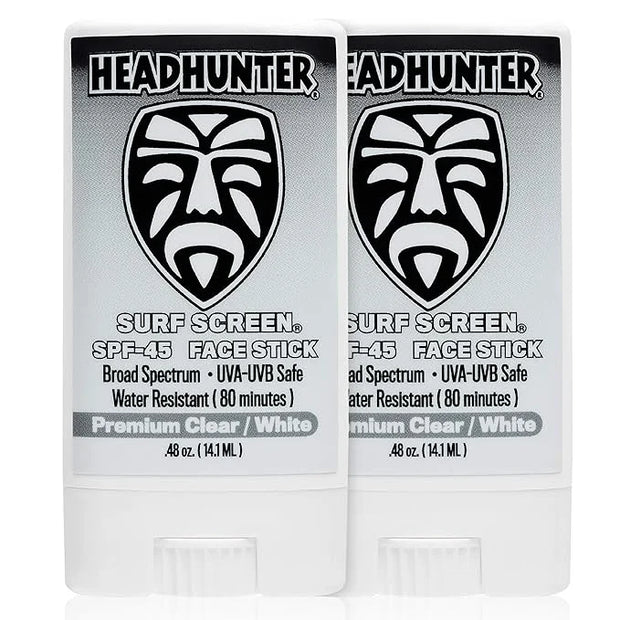 Headhunter Sunscreen Face Stick SPF 45, Waterproof Surf Sunblock for Waterman, Water-Resistant Facial Sunscreen for Ultra-...