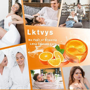 Vitamin C Eye Patches 2-Pack 120 PCS, Improving Skin Tone, Reducing Dark Circles and Refreshing, Collagen Eye Mask for Puf...