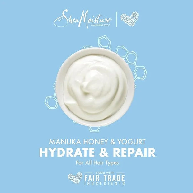 SheaMoisture Hair Mask - Manuka Honey & Yogurt, Hydrate + Repair Protein Power Treatment, Hair Treatment for Dry, Damaged ...