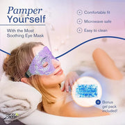 Cooling Gel Eye Mask Cold Compress for Puffy Eyes, Dark Circles, Headaches, Purple - Product Image