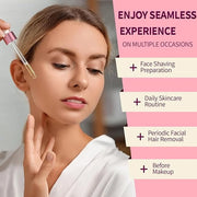 Dermaplaning Kit, Rose & Vitamin E Oil, Shave Oil with Dermaplaning Tools for Women, Facial Razor, Eyebrow Razor, Softens ...