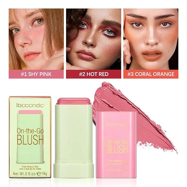 MEICOLY Multi Use Makeup Blush Stick,On-the-Go 2-in-1 Lip Cheek Cream Blush Stick,Waterproof Solid Face Blush Makeup Cheek...