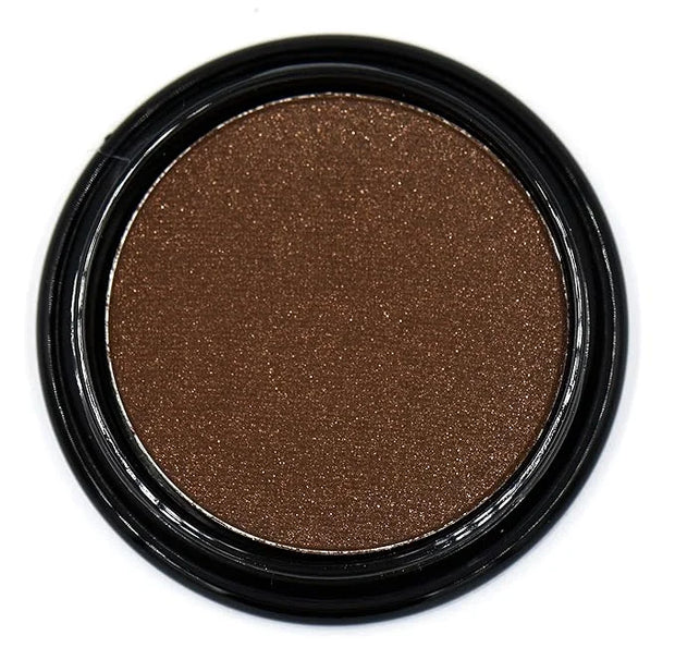 Truffle Chocolate Deep Dark Chestnut Cocoa Brown Shimmer Pressed Powder Single Vegan Eyeshadow; Talc, Paraben & Cruelty Fr...