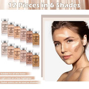 BB Facial Glow Serum Starter Kit Hyaluronic Acid Essence Foundation Skin Care Kit 0.27oz 12 Vials, Combined With Niacinami...