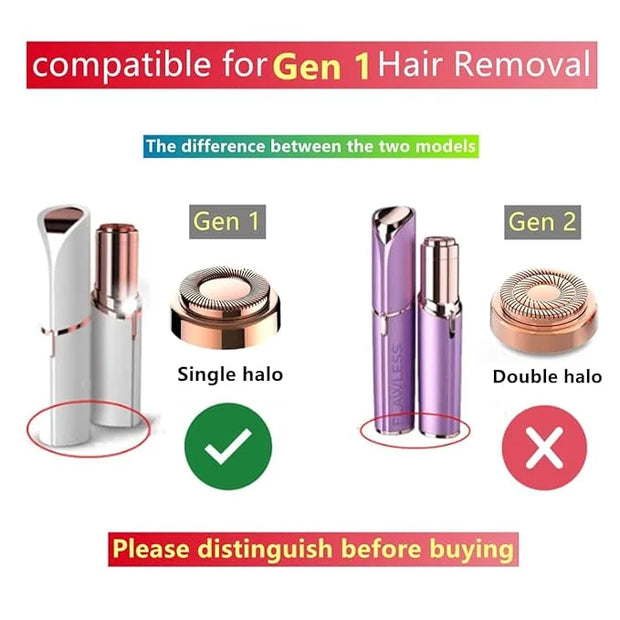Replacement Heads For Finishing Touch Flawless Facial Hair Remover,Women Hair Removal Shaving Head First Generation (4PCS,...