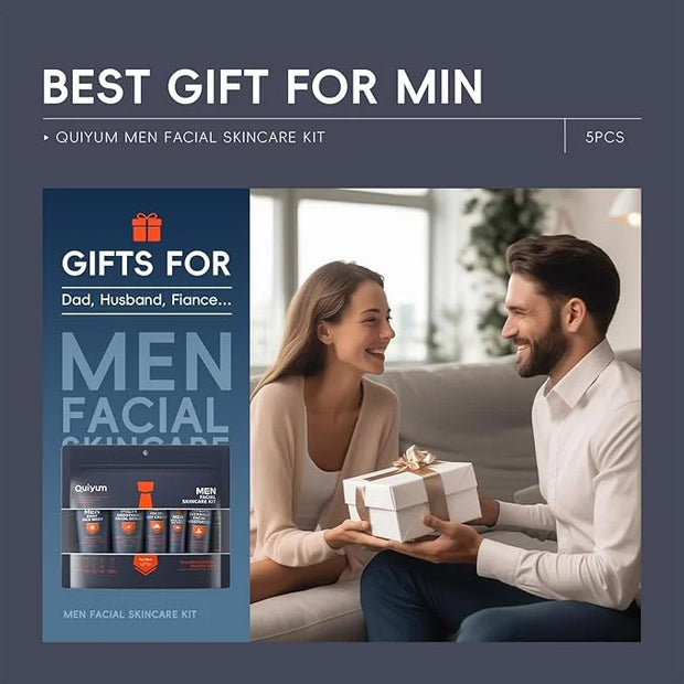 Mens Gifts for Christmas, Mens Skin Care Set, Mens Facial Care Kit, Anti-Aging Skin Care Routine for Men: Face Wash, Scrub...