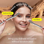 Dermaplane Razor for Women Face with 20PCS Blades,Professional Facial Razors for Peach Fuzz and Eyebrow Hair Removal,Stain...