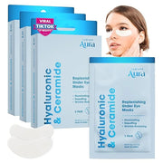 Under Eye Patches with Hyaluronic & Ceramide- Dermatologist Tested Korean Eye Gel Patches for Dark Circles & Puffiness -Il...