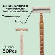 50Pcs Eco-friendly Disposable Razors Men|Safety Razor Dermaplaning Razors for Men & Women Shaving Body Facial Hair Shavers...