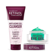 Retinol Anti-Aging Gel Cleanser - Gently Cleans Impurities From Pores & Exfoliates for Soft, Smooth Skin Eye Gel - Reduces...