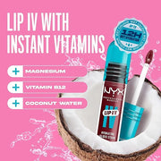 NYX PROFESSIONAL MAKEUP Lip IV Hydrating Glossy Lip Stain with 12HR Hydration - Drippin In Rose (Pink) - Product Image