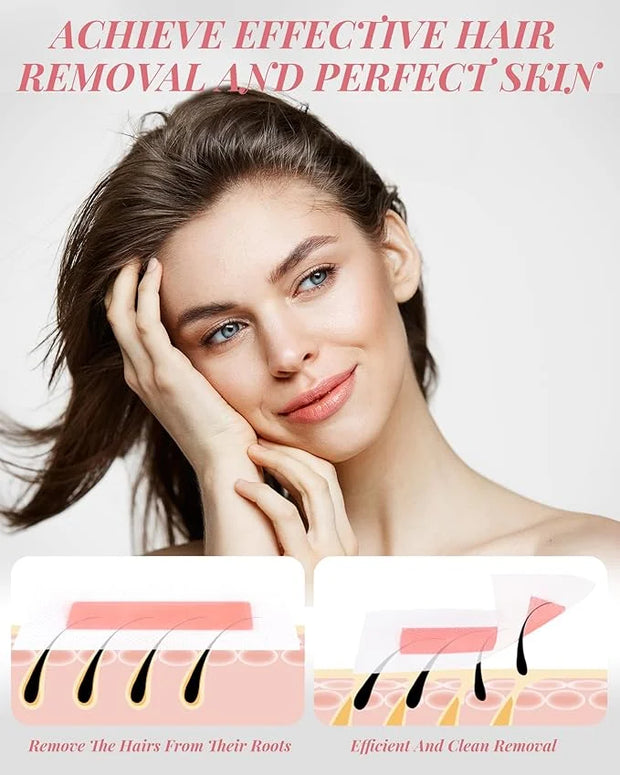 20PCS Facial Wax Strips for Hair Removal, Facial Hair Removal for Women, Waxing Kit for Women's Face, Bikini, Chest, Body,...