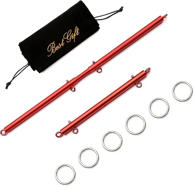 2 Pcs Red Adjustable Spreader Bar Set 3 sections - Product Image