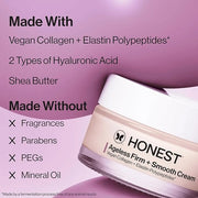 Honest Beauty Ageless Firm and Smooth Cream | Powered by Vegan Collagen and Elastin Polypeptides | Firmer, Smoother Lookin...