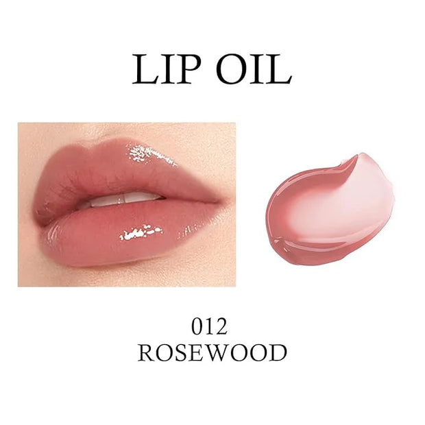KYDA Hydrating, Moisturizing Lip Oil - Glossy, Tinted Lip Gloss for Dry Lips - Rosewood - Product Image