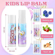 24 Pcs Unicorn Lip Balm Back Girls