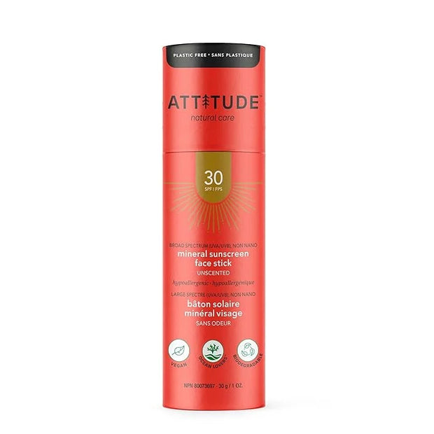 ATTITUDE Sunscreen Stick, Broad Spectrum UVA/UVB, Plant and Mineral-Based Ingredients,Vegan and Cruelty-free Sun Care Prod...