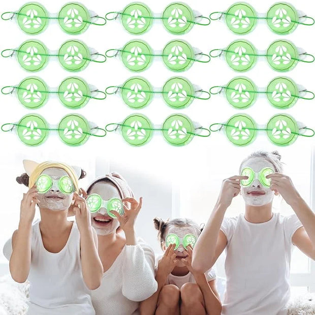 12 Pcs Cucumber Eye Pads Gel Eye Masks Cooling Heating Eye Pads Spa Party Favors Sleepover Slumber Party Supplies - Produc...