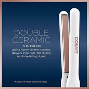 Conair Double Ceramic Flat Iron, 1/2-inch - Product Image