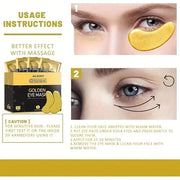 Under Eye Patches (30 Pairs) – 24K Gold Collagen Eye Masks for Puffy Eyes, Dark Circles, Bags, and Wrinkles – Soothes, Smo...