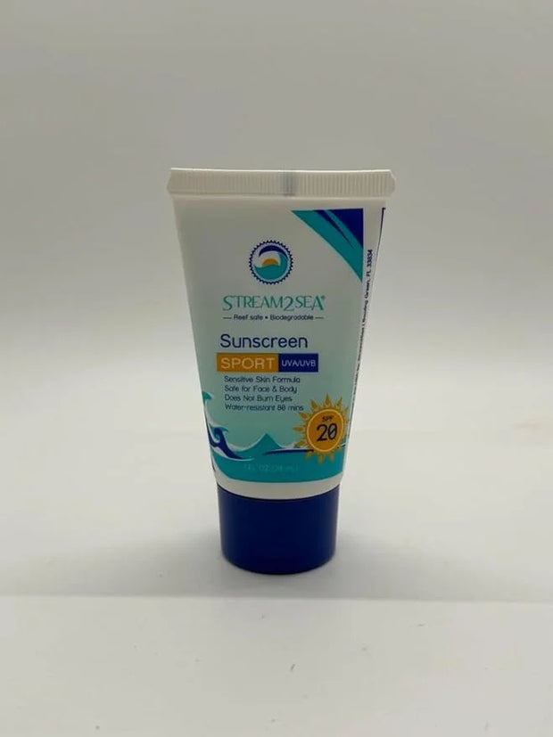 STREAM 2 SEA SPF 20 Mineral Sunscreen Biodegradable and Reef Safe, 1 Fl oz Pack of 3 Travel Size Paraben Free Non Greasy, ...