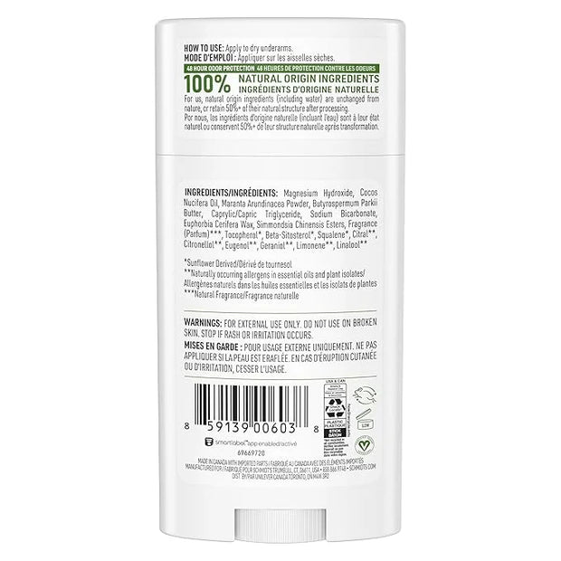 Schmidt's Aluminum-Free Vegan Deodorant Bergamot & Lime 4 Count for Women and Men, with 24 Hour Odor Protection, Natural I...