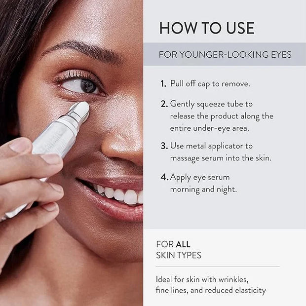 Lancer Skincare 3D Hyaluronic Eye Serum with Vitamin C Brightening Complex, Anti-Aging Eye Cream, 0.5 Fluid Ounces - Produ...