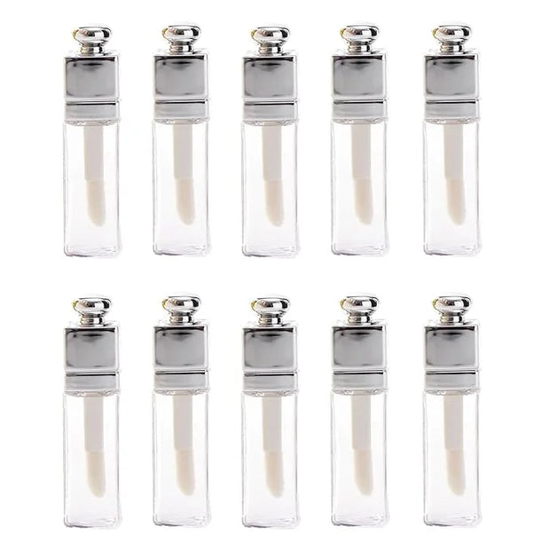 Empty Lip Gloss Tubes Containers Clear Refillable Lip Balm Bottles Transparent Mini Lipstick Containers for DIY Makeup Lip...