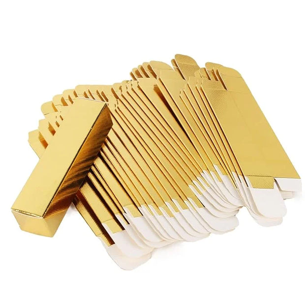 COSIDEA 25 PCS Golden 5ml lip gloss tube paper box packing boxes for crown lipgloss tubes 23 * 23 * 98mm - Product Image
