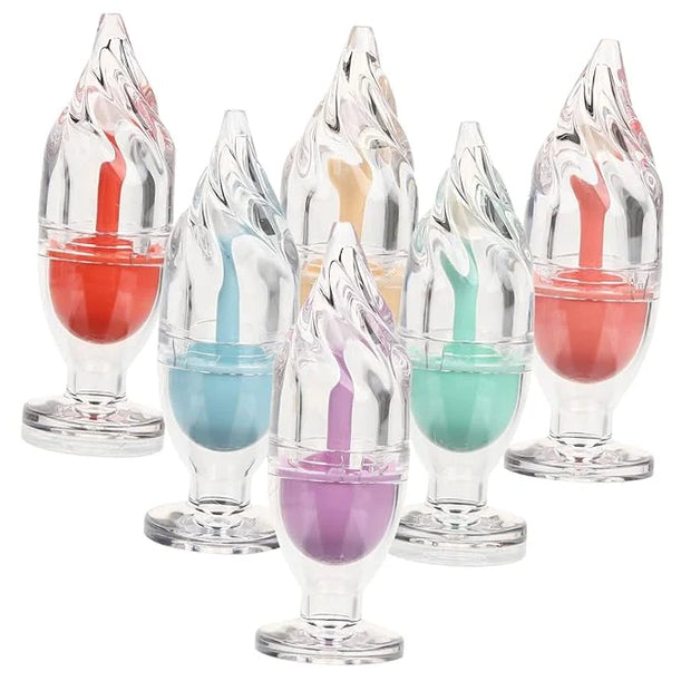 6pcs Ice Cream Lip Gloss Tubes Empty Diy Lipstick Containers Stylish Refillable Holders for Homemade Cosmetic Fun for Trav...