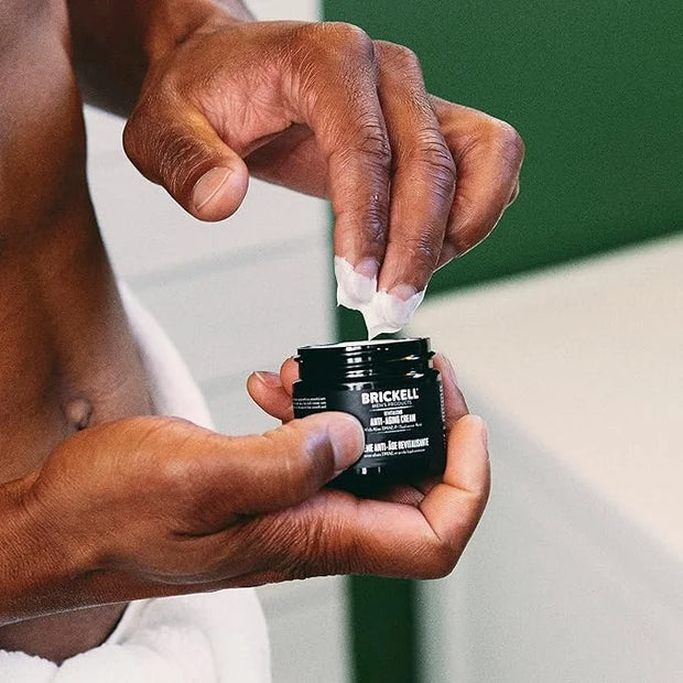Brickell Men's Ultimate Anti-Aging Routine, Anti-Wrinkle, Night Face Cream and Eye Cream to Reduce Puffiness, Wrinkles, Da...