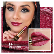 Oulac Wine Red Lipstick for Women with Metallic 3D Shine Lightweight Hydrating Formula, High Impact Lip Color, Vegan Beaut...