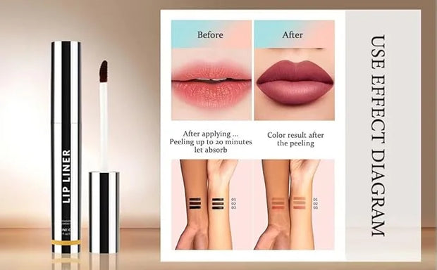 Peel Off Lip Liner Stain – Velvet Lip Glkoss Long-Lasting, Moisturizing & Non-Sticky Matte Lip Lacquer, Pigmented, Smudge-...