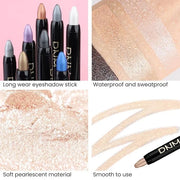 Kaely 2Pcs Cream Eyeshadow Stick Set for Eyes,Pearl White & Mocha Beige Shimmer Pen,Eye Brightener Halloween Makeup,sombra...