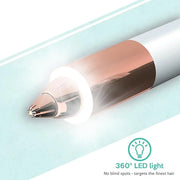 2-in-1 Portable Rechargeable Painless Eyebrow Trimmer & Facial Hair Remover, removes Eyebrow, face, Lips and Body Hair for...