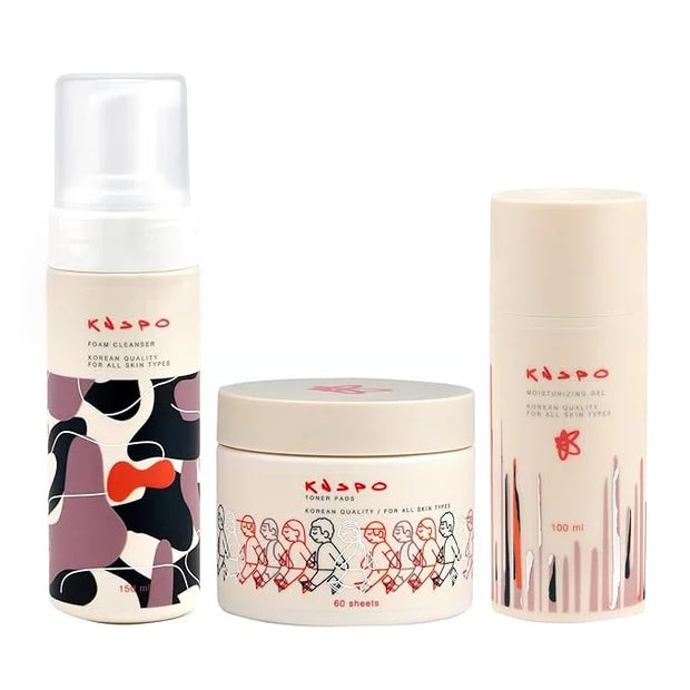 The Essential Pack - Korean Skincare Set with Face Wash, Toner for Face and Face Moisturizer - Suitable for All Skin Types...