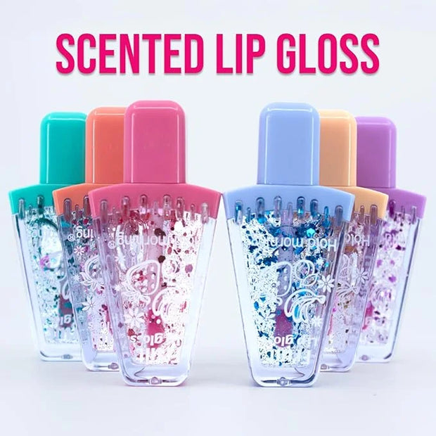 114 Bundle Cute Mood Color Changing Popsicle Set of 6 Lip Gloss, Shimmery Glossy Lightly Scented, Non-Sticky, First Makeup...