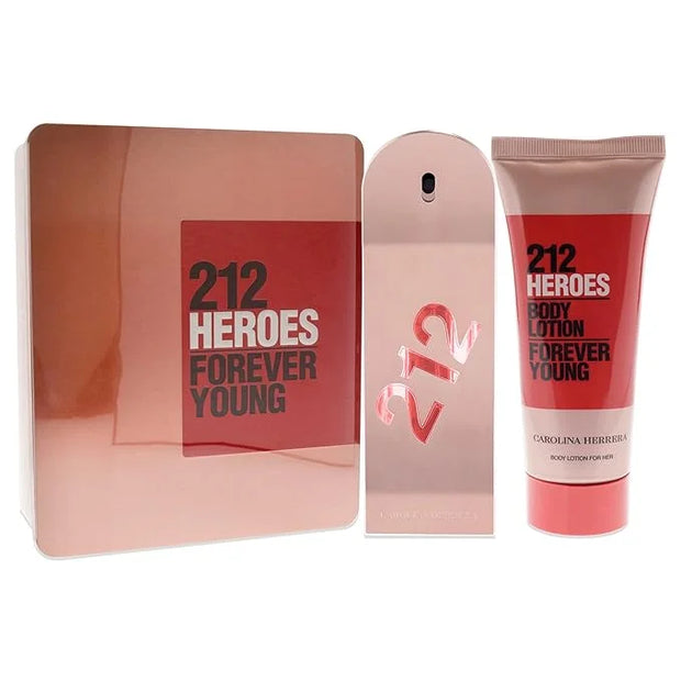 Carolina Herrera 212 Heroes Forever Young 2.7oz EDP Spray, 3.4oz Body Lotion Women 2 Pc Gift Set - Product Image
