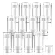 12 Pieces 15g Clear Plastic Deodorant Tubes,Lipstick