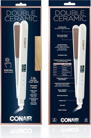 Conair Double Ceramic Flat Iron, 1-inch Digital Flat Iron - Product Image