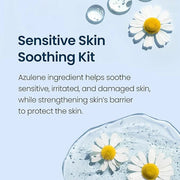 SURMEDIC AZULENE Soothing Trial Kit, Korean Skincare, Airplane-Friendly Travel Size Mini Set, Facitl Kit Gift for Women wi...