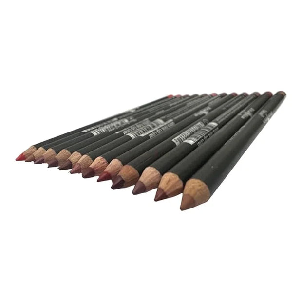 Italia Deluxe Lip Liner Ultra Fine Long-Lasting Pack of 12 and Max Makeup Cherimoya Ultra Fresh Clean Clear Lipgloss Set V...