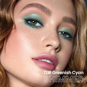 evpct Greenish Cyan Shimmer Cream Eye Shadow Brightener Sticks Set for Eyes, Cyan Shimmery Matte Pencil Eye shadow Applica...