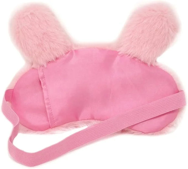 Honbay Plush Rabbit Sleeping Eye Mask Cute Cartoon Animal Eye Mask for Little Girls (Pink) - Product Image