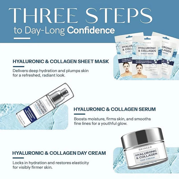 Hyaluronic Acid Regimen - Hydrating, Anti-Aging, Moisture Retention, Firming Skin - Clean Beauty, Natural Ingredients, Cru...