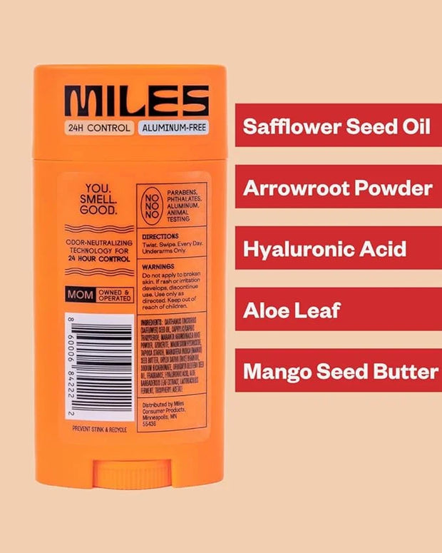 Miles Kids Deodorant for Boys and Girls - Aluminum Free Deodorant for Kids and Teens, Natural, Hypoallergenic, Made in USA...